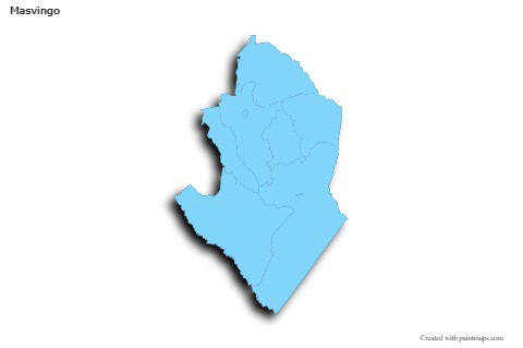 Sample Maps for Masvingo (blue,outline,shadowy)