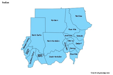 Contoh Peta untuk Sudan (biru)
