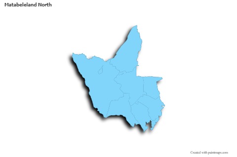Sample Maps for Matabeleland North (blue,outline,shadowy)
