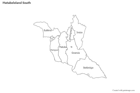 Sample Maps for Matabeleland South (black-white)