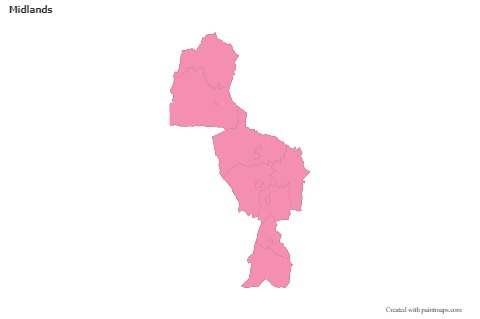 Sample Maps for Midlands (pink,outline)