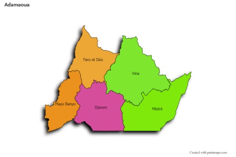 Sample Maps for Adamaoua (colored,shadowy)