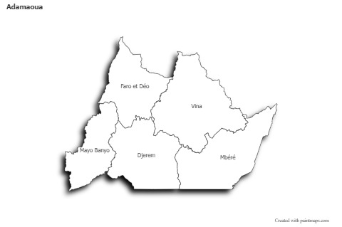 Sample Maps for Adamaoua (black-white,shadowy)