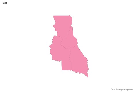 Contoh Peta untuk Est (merah jambu,garis besar)
