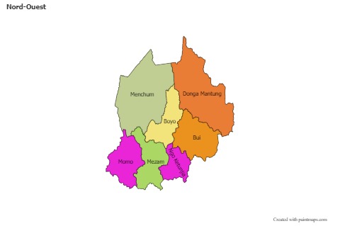 Contoh Peta untuk Nord-Ouest (berwarna)