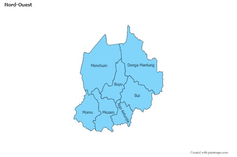 Contoh Peta untuk Nord-Ouest (biru)