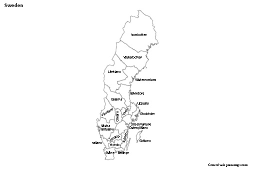 Sample Maps for Sweden (black-white)
