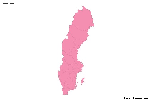 Sample Maps for Sweden (pink,outline)