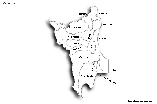 Sample Maps for Roraima (black-white,shadowy)