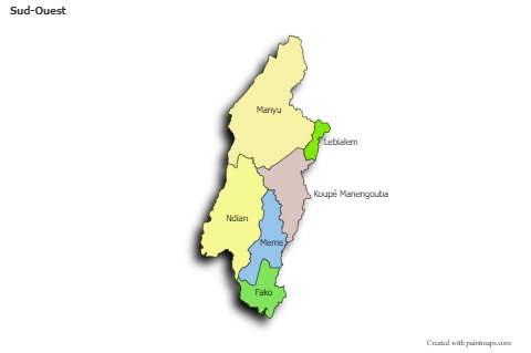 Sample Maps for Sud-Ouest (colored,shadowy)
