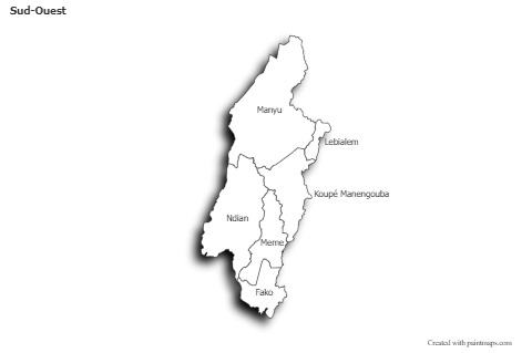 Sample Maps for Sud-Ouest (black-white,shadowy)