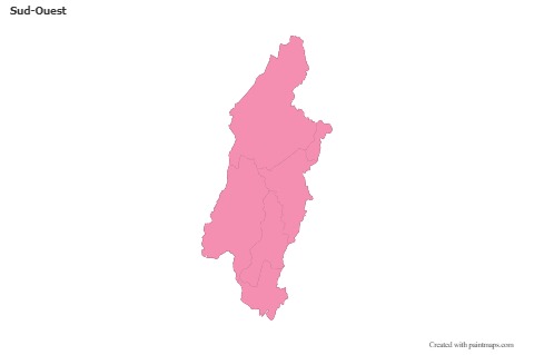 Sample Maps for Sud-Ouest (pink,outline)