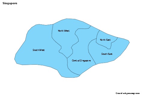 Contoh Peta untuk Singapura (biru)
