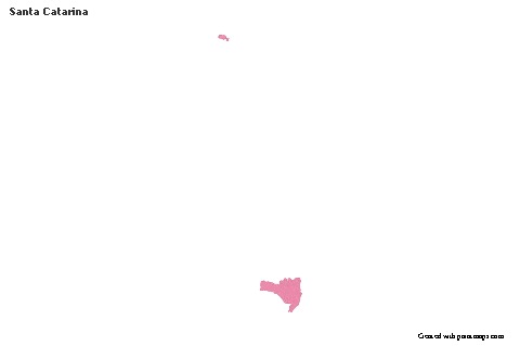 Mapas de muestra para Santa Catarina (rosa,contorno)