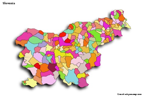 Sample Maps for Slovenia (colored,shadowy)