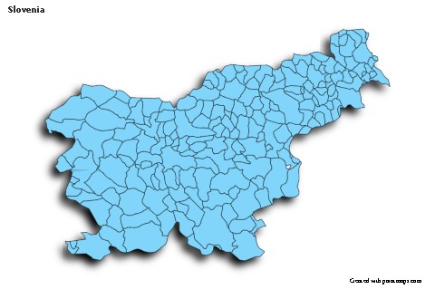 Sample Maps for Slovenia (blue,shadowy)