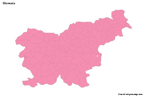 Sample Maps for Slovenia (pink,outline)