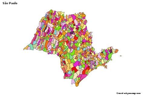 São Paulo için Örnek Haritalar (renkli)