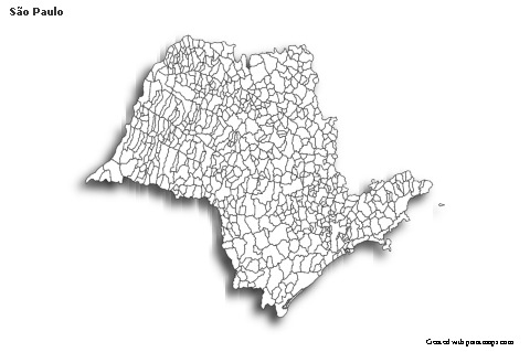 São Paulo için Örnek Haritalar (siyah-beyaz,gölgeli)