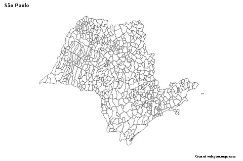 São Paulo için Örnek Haritalar (siyah-beyaz)