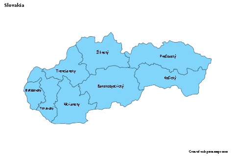 Sample Maps for Slovakia (blue)