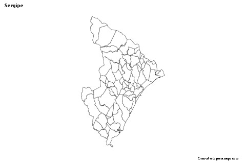 Exemplos de mapas para Sergipe (preto-branco)