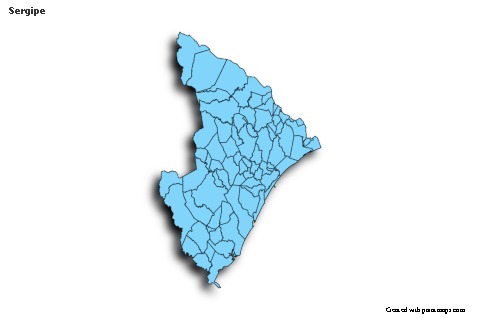 Exemplos de mapas para Sergipe (azul,sombra)