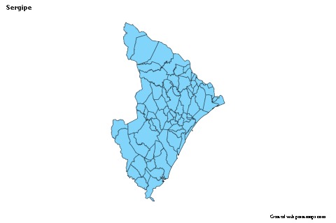 Exemplos de mapas para Sergipe (azul)