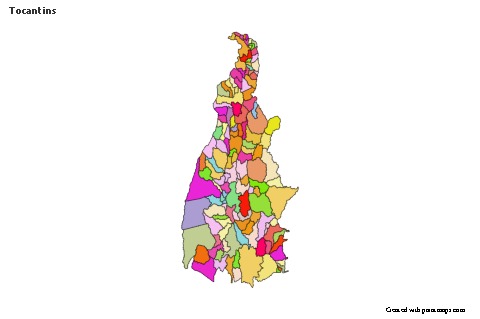 Mapas de muestra para Tocantins (blanco-negro,sombrío)