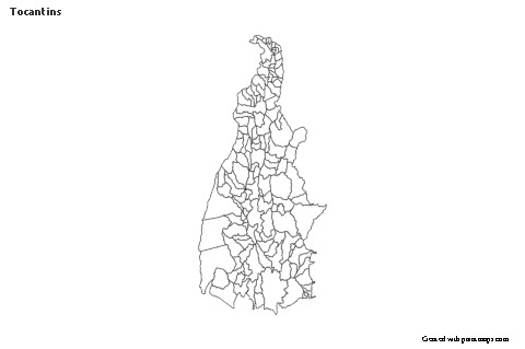 Mapas de muestra para Tocantins (azul,sombrío)