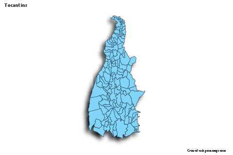 Mapas de muestra para Tocantins (azul)