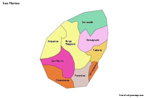 Sample Maps for San Marino (colored)