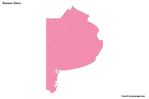 Buenos Aires için Örnek Haritalar (pembe,anahat)