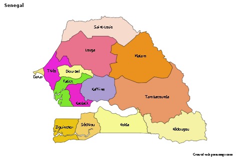 Sample Maps for Senegal (colored)