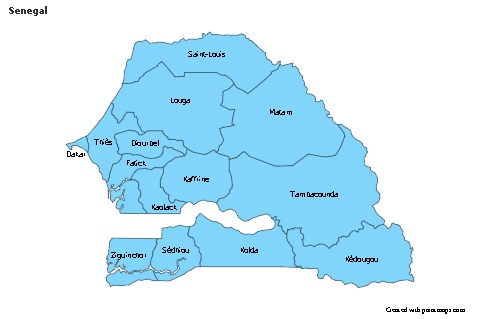 Sample Maps for Senegal (blue)