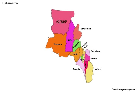 Catamarca için Örnek Haritalar (siyah-beyaz,gölgeli)