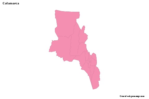 Catamarca için Örnek Haritalar (pembe,anahat)