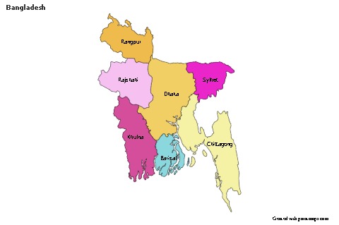 Sample Maps for Bangladesh (colored)
