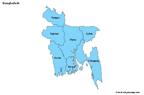 Sample Maps for Bangladesh (blue)