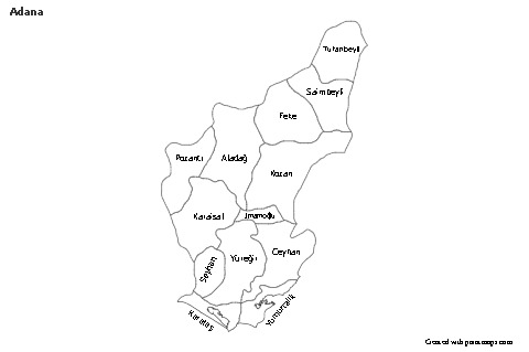 Sample Maps for Adana (black-white)