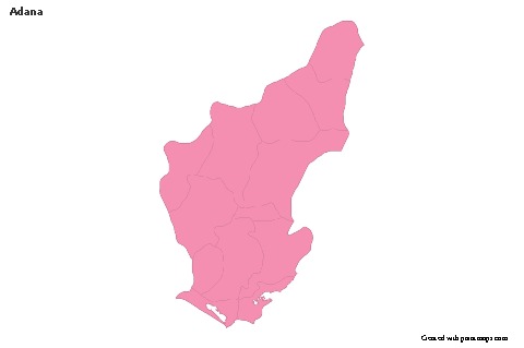 Sample Maps for Adana (pink,outline)