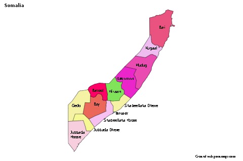Sample Maps for Somalia (colored)