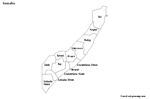 Sample Maps for Somalia (black-white)