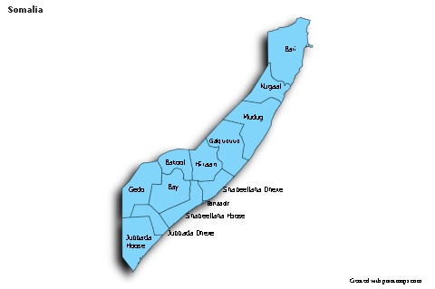 Sample Maps for Somalia (blue,shadowy)