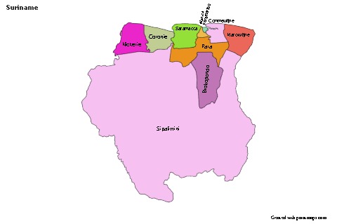 Sample Maps for Suriname (colored)