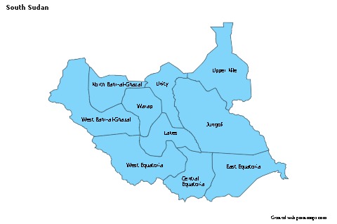 Sample Maps for South Sudan (blue)