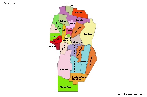 Contoh Peta untuk Córdoba (berwarna)