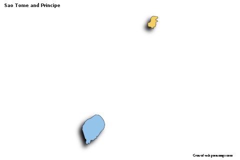 Sample Maps for Sao Tome and Principe (colored,shadowy)