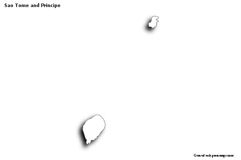 Sample Maps for Sao Tome and Principe (black-white,shadowy)