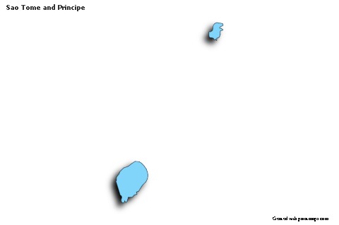 Sample Maps for Sao Tome and Principe (blue,shadowy)